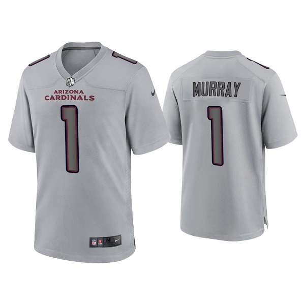 Men's Arizona Cardinals #1 Kyler Murray Gray Atmosphere Fashion Stitched Game Jersey